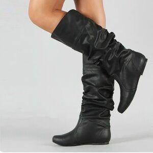 Steve Madden “Candence” Leather Slouch Boots in Black Size 9 1/2